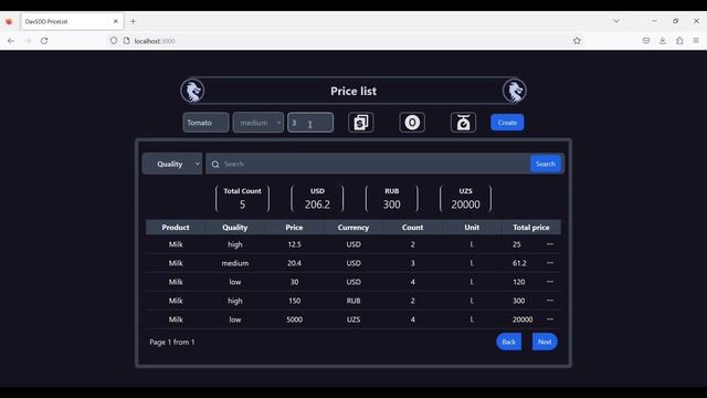 Price List Project ( React + Spring boot + MySQL ) смотреть онлайн