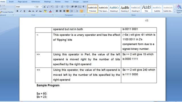 Bitwise Operators in Perl смотреть онлайн
