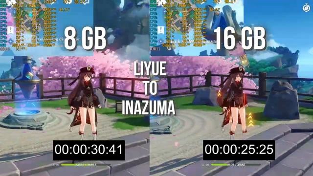 GENSHIN IMPACT 3.4 [ 8 GB RAM vs 16 GB RAM ] Loading time comparison смотреть онлайн