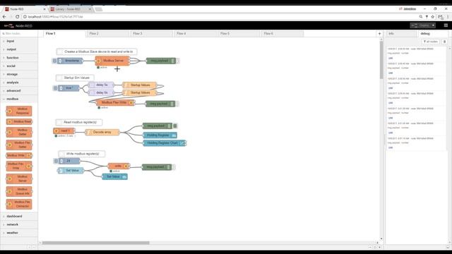 Node-Red Modbus смотреть онлайн