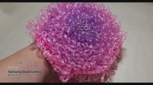 Мочалка"Астра" вытянутыми петлями.