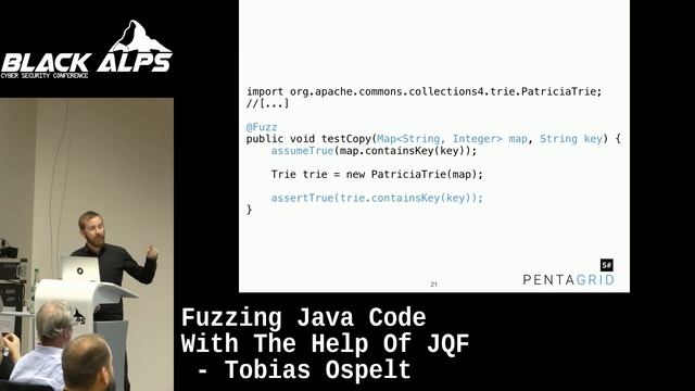 BlackAlps 2019: Fuzzing Java Code With The Help Of JQF - Tobias Ospelt смотреть онлайн