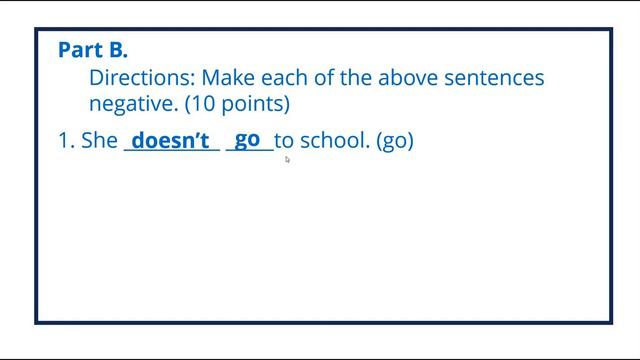 Present Tense || Practice Exercise