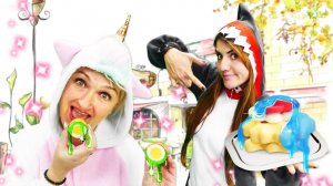 Видео приколы онлайн - Вкусняшки для Милой Единорожки и Акулы! - Смешные игры одевалки