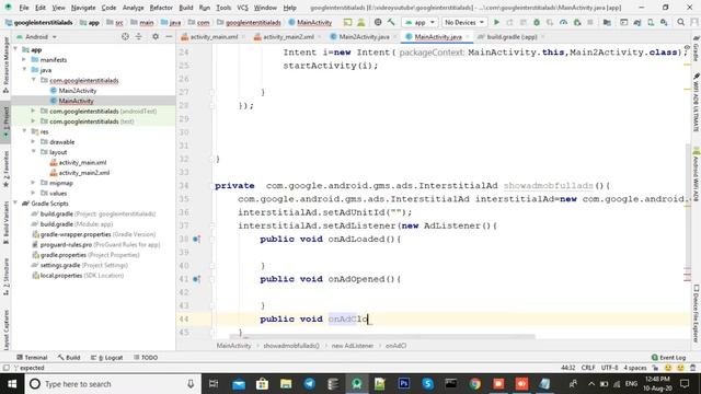 How to implement interstitial Ads in android Studio 2020 смотреть онлайн