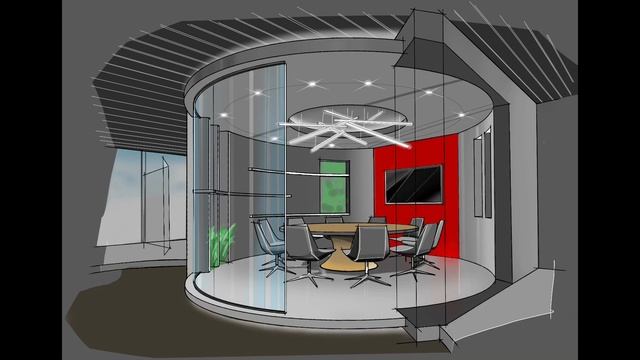 Meeting room Sketch on iPad pro by Bashar Titi смотреть онлайн