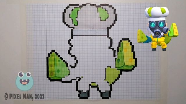 Как нарисовать МАЙК С ПЛЕСЕНЬЮ по клеточкам || Бравл Старс | Brawl Stars смотреть онлайн