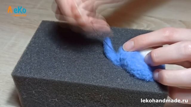 Сухое валяние/ Заколка из шерсти/ Как свалять слоника/ Мастер-класс смотреть онлайн
