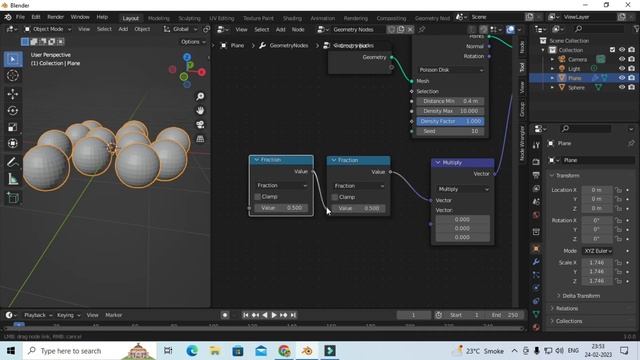 Ch-03 how to make bouncing ball animation using geometry node in blender-blender tutorial in hindi смотреть онлайн