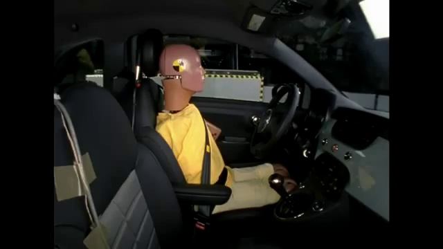 2012 Fiat 500 side IIHS crash test смотреть онлайн