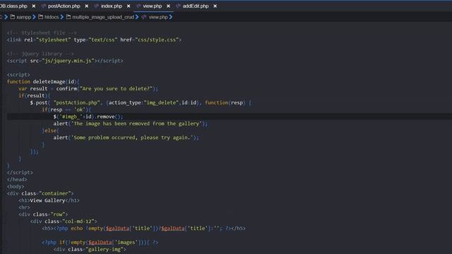 Multiple Image Upload with View, Edit, and Delete in PHP смотреть онлайн