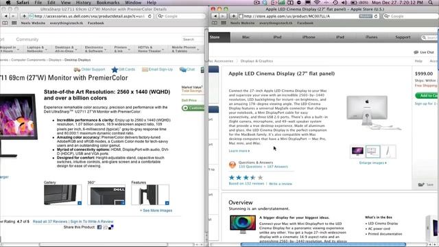 Apple LED 27inch Monitor or Dell Ultra Sharp 27inch Monitor смотреть онлайн