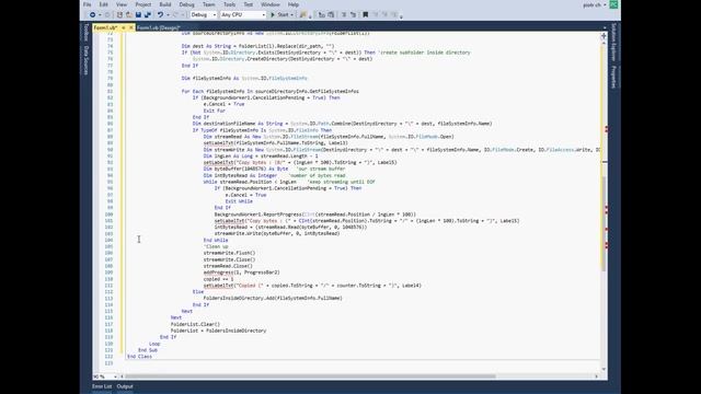 Copy directory with ProgressBar and BackgroundWorker vb.net tutorial смотреть онлайн