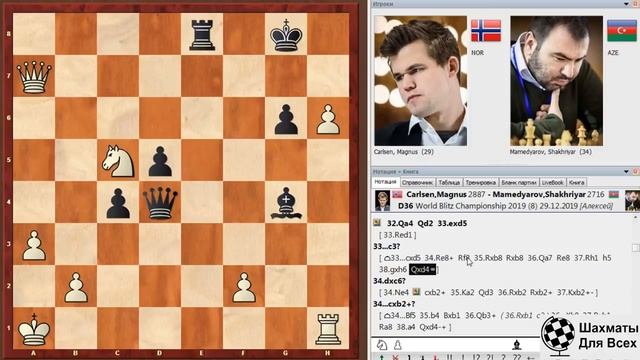 Шахматы. Карлсен - Мамедьяров. ЧЕХАРДА ОШИБОК во взаимном цейтноте! смотреть онлайн