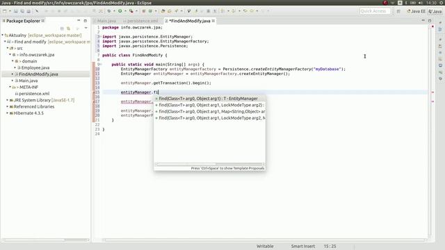 Wszykiwanie obiektów o określonym id i modyfikowanie ich [JPA i Hibernate 14] смотреть онлайн