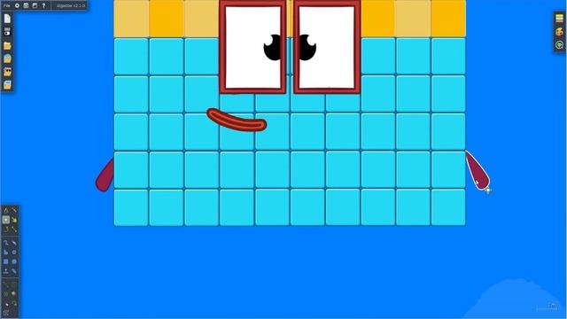 Numberblocks, ColourBlocks Halloween Eating Simulation! 200x Puzzle Tetris Game By Algodoo