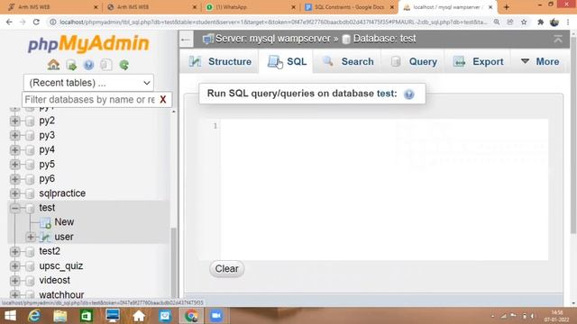 SQL / MYSQL Constraints - NOT NULL , UNIQUE and DEFAULT constraints in wamp server in hindi смотреть онлайн