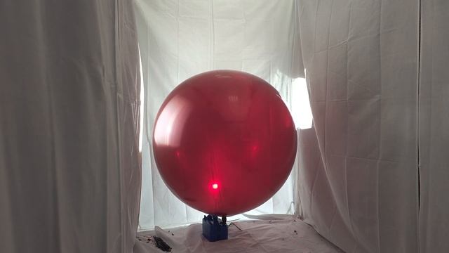Huge red balloon blow to pop with milions of shreds #101 BTP смотреть онлайн