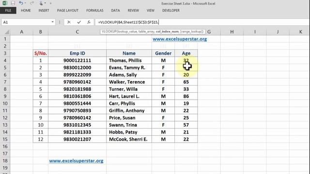 Excel VLookup Formula in 8 Minutes [VLookup in Excel] смотреть онлайн
