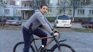 Обучение как правельно вставать на задние колесо!!