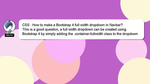 CSS : How to make a Bootstrap 4 full width dropdown in Navbar? смотреть онлайн
