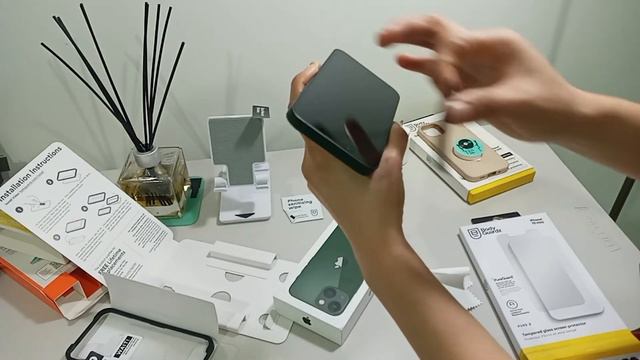 Cute 🍏 iPhone ❎14☞ ✅13 Mini & Accessories Unboxing 💚ASMR GREEN Aesthetic 2022 смотреть онлайн