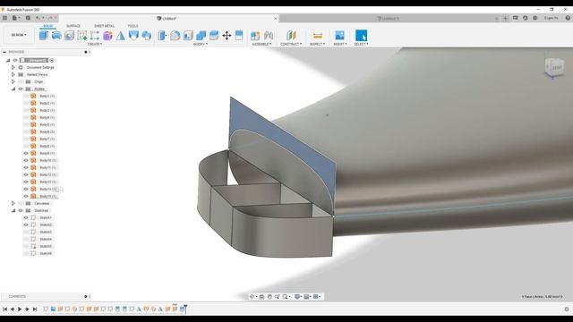 A.11. Sweep (Surface)  In Fusion 360 / Свип (патч) во Фьюжн 360.