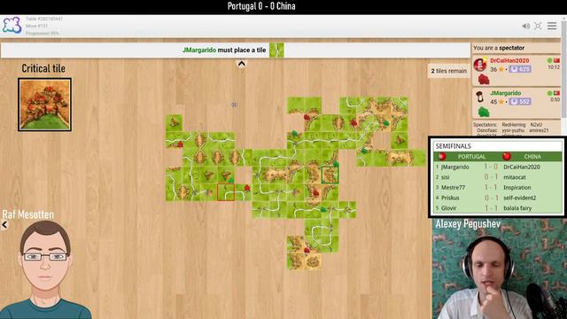 Portugal vs China - SEMIFINALS of World Team Carcassonne Online Championship 2022 (ft. CraftyRaf) смотреть онлайн
