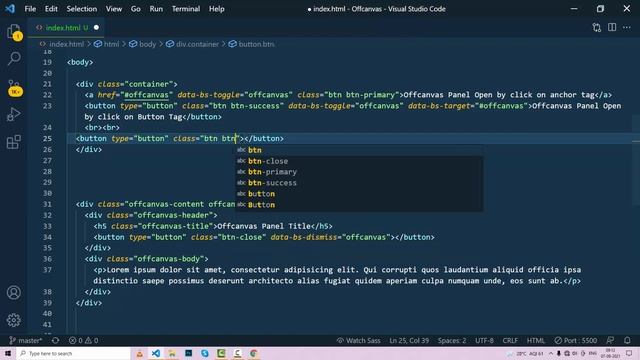 Bootstrap 5 Offcanvas Menu Component Tutorial for Beginners in Bangla- Part17 смотреть онлайн
