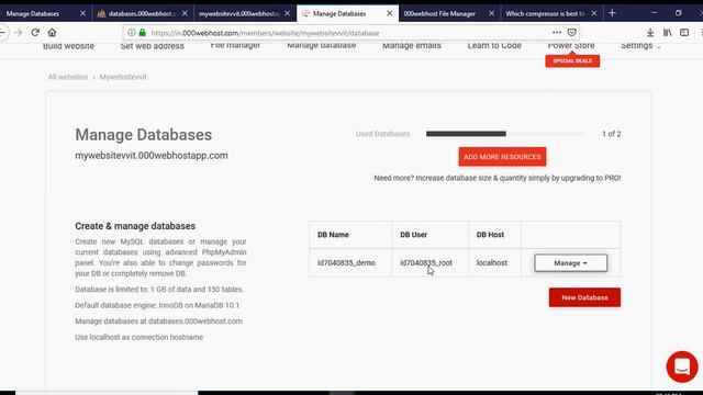 Creating mysql database in 000webhost смотреть онлайн