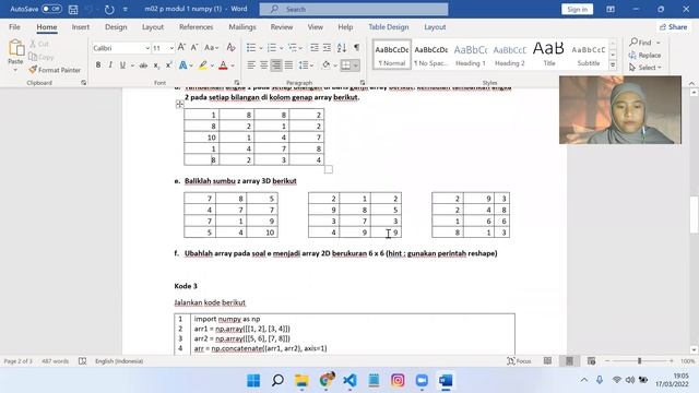 Modul 1 Praktikum Datamining Manipulasi Array menggunakan Numpy смотреть онлайн