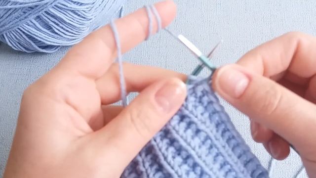 Двухсторонний узор спицами Рельефный двухсторонний узор для шарфа или снуда видео смотреть онлайн