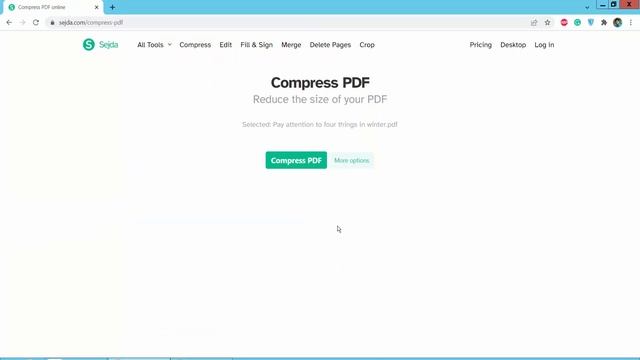 How to compress a pdf file size using Sejda Online PDF Editor смотреть онлайн