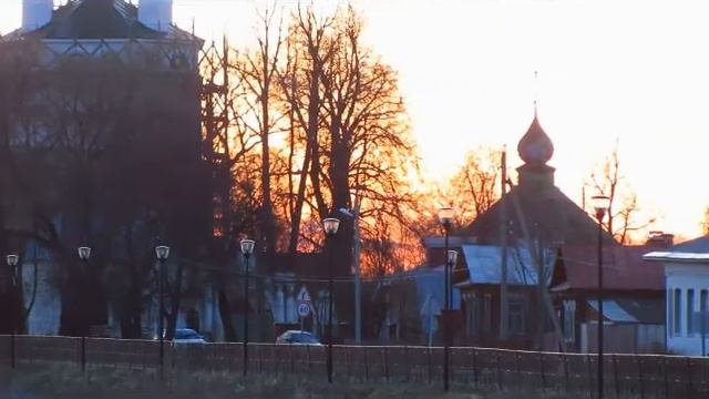 Закат в разлив реки Теза 23.04.18 в селе Холуй смотреть онлайн