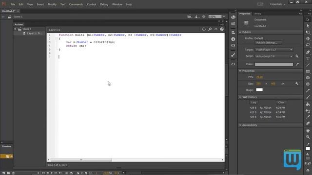 11-AS3 Functions 2 - Mobile Apps Development Video Tutorials Using Adobe Flash Prof CC -WzTechno смотреть онлайн