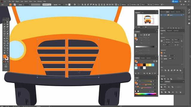 HOW TO DRAW A SCHOOL BUS IN ADOBE ILLUSTRATOR смотреть онлайн