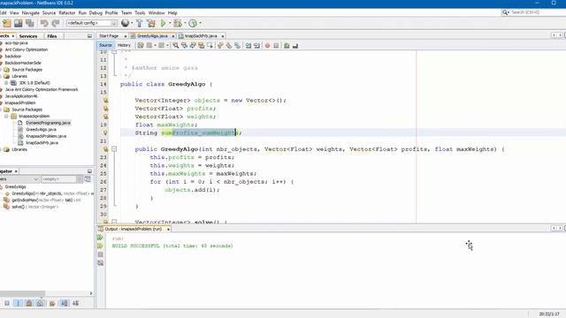 Solving Knapsack problem (Greedy Algorithm) using java 1/2 смотреть онлайн
