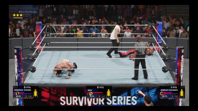 WWE 2K19 Survivor series match 6 Alpha (RAW) VS Roderick Strong (NXT) VS Shinsuke Nakamura (SD) смотреть онлайн