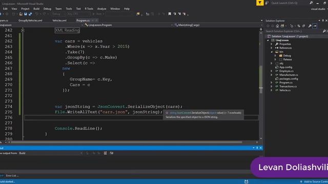 CSharp Basic Tutorial 36 Json (Writing - Reading) смотреть онлайн
