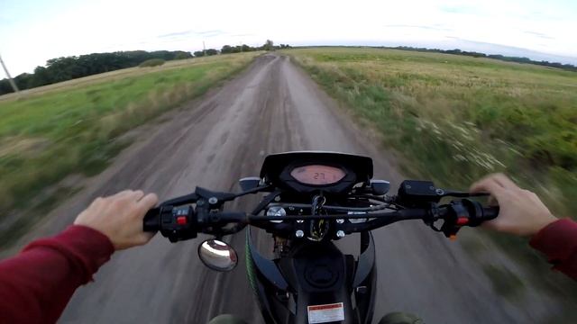 ОТСТРЕЛЫ НА МОТОЦИКЛЕ - НЕУДАЧНЫЙ СТАНТ ( FORTE CBA 250 )