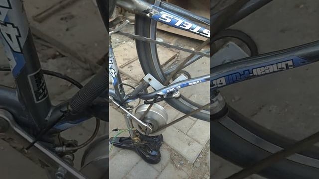 электровел с мотором гироскутера, цепной привод, натяжник смотреть онлайн