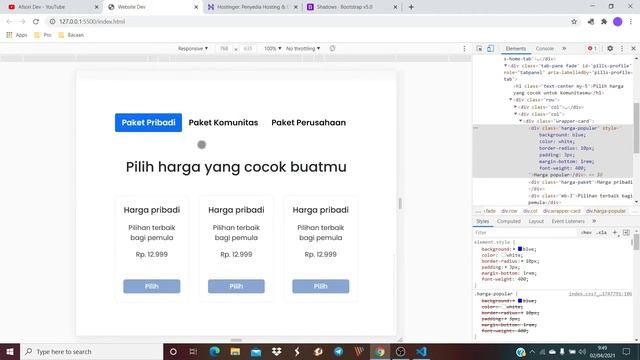Membuat Website Responsive Menggunakan Bootstrap : Part #08 - Membuat Tabs смотреть онлайн