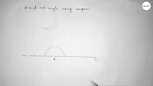 How to bisect 110° angle using compass. shsirclasses. смотреть онлайн