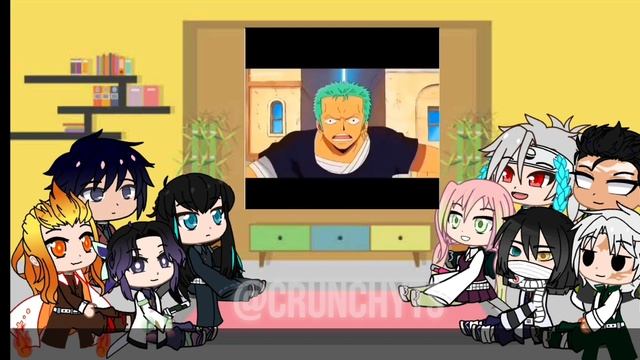 Past Hashiras React To Zoro As New Hashira || Zoro Got Lost And Became Hashira || #gacha #gachareac