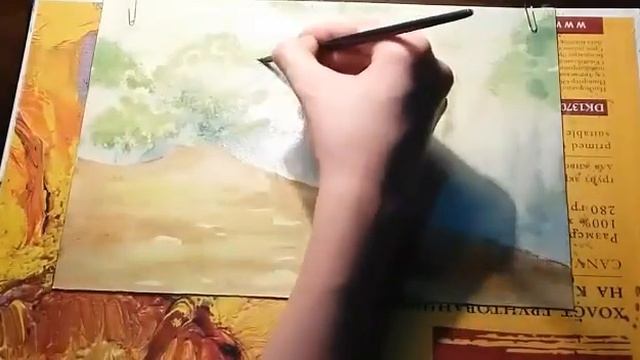 Рисуем Акварелью "Лес" Part 1 - VADY смотреть онлайн