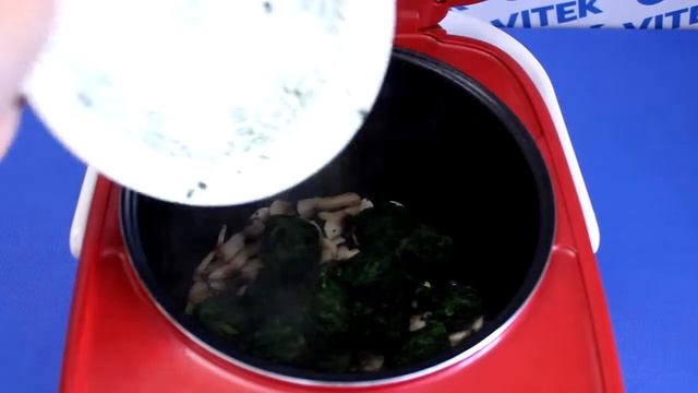 Рецепт запеканки со шпинатом, брокколи и шампиньонами в мультиварке VITEK VT-4214 R смотреть онлайн