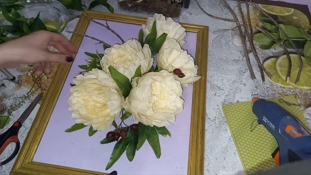 Искусственные цветы в интерьере | Панно на стену своими руками смотреть онлайн