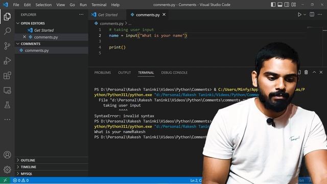 #5 Python for Beginners in తెలుగు | Programming Tutorial | Comments usage | @RakeshTaninki смотреть онлайн