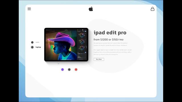 Animated apple product Designing a Vibrant Website with Figma смотреть онлайн