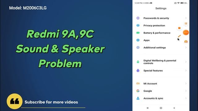 Redmi 9A / 9C Sound & Speaker Problem fix (M2006C3LI) смотреть онлайн